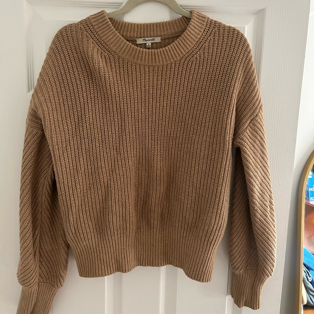 Madewell pullover caramel oversized sweater